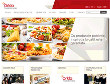 Tablet Screenshot of orklafoods.ro